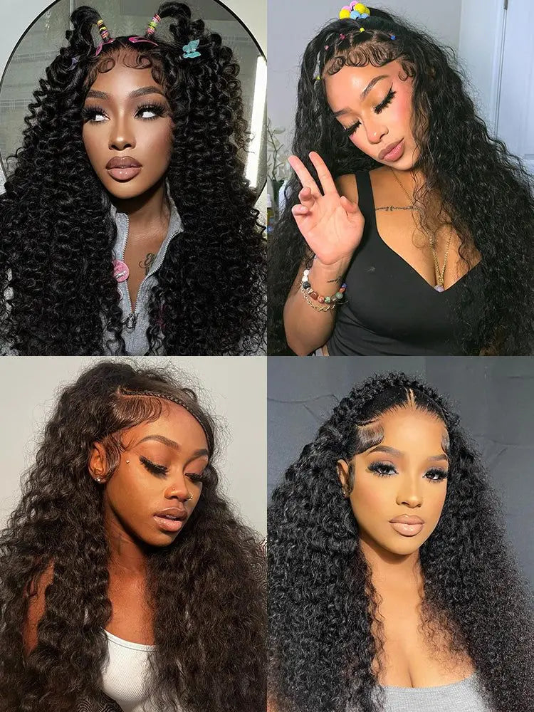 Brazilian Deep Wave Curly - Pre Plucked 360 Lace Front Human Hair Wig