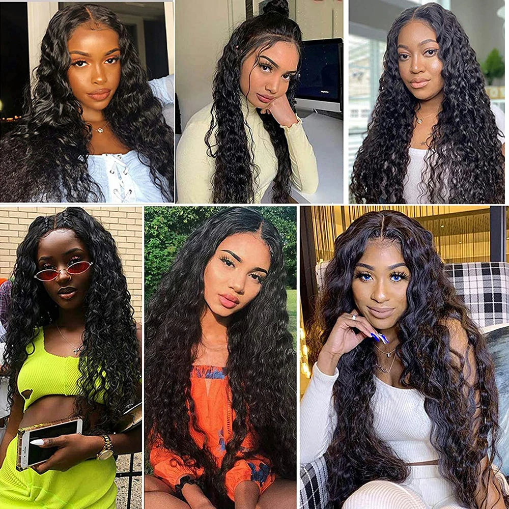 Peruvian Water Wave - 13x6 Transparent Lace Front Human Hair Glueless Wig