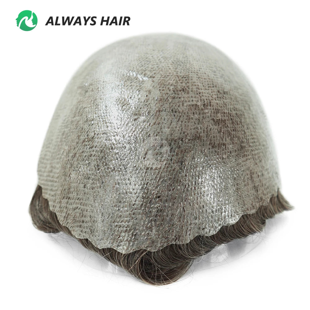 130% Density Indian Human Hair 0.10-0.12 Thickness Skin Men's Capillary Prothesis - Various Options Available