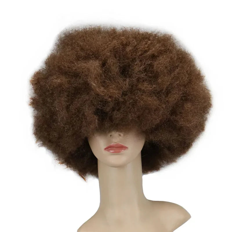 Synthetic 200g Super Big Short Curly Party Afro Wigs - Various Colors Available