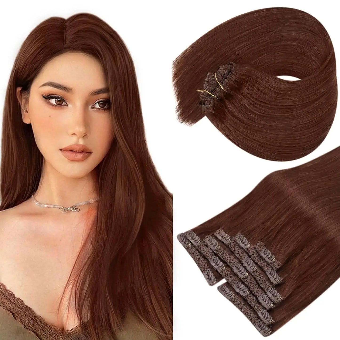 Straight Human Hair Clip Ins - Various Options Available
