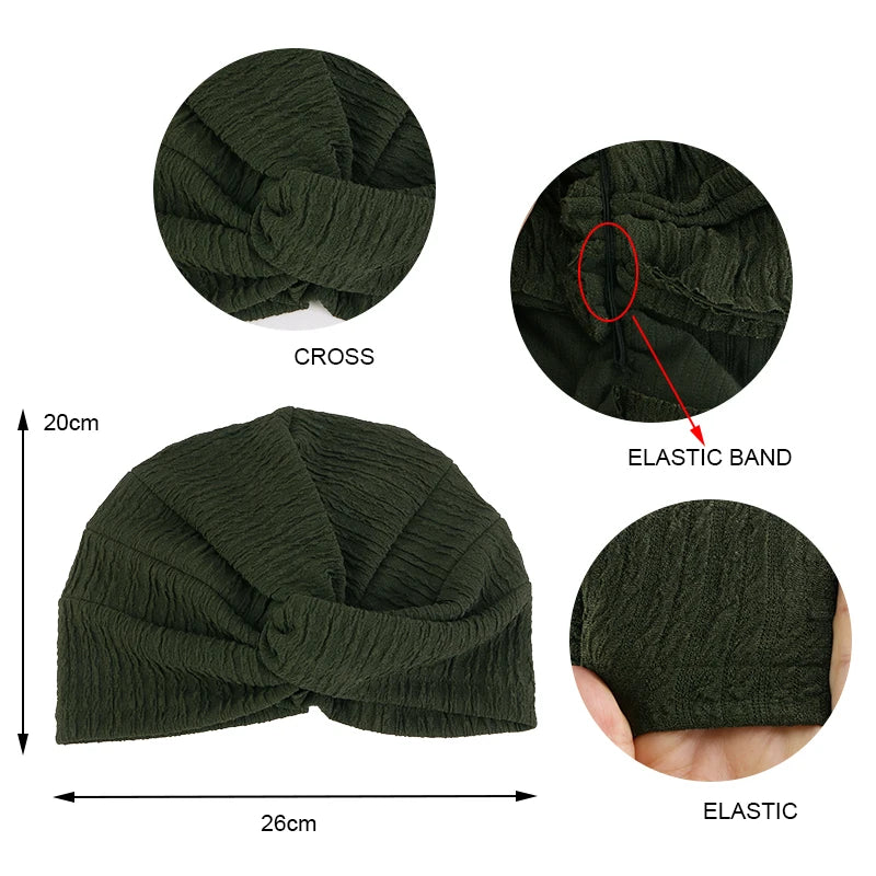 New Women's Turban Elatstic Wrap