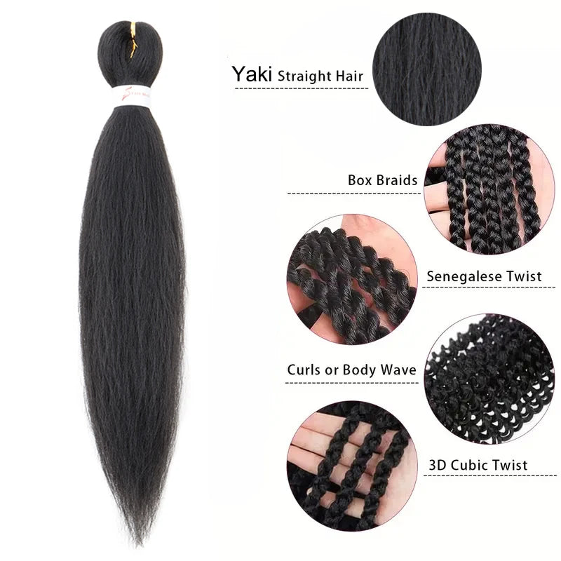 20Inch Yaki Synthetic Pre Stretched Braiding Hair