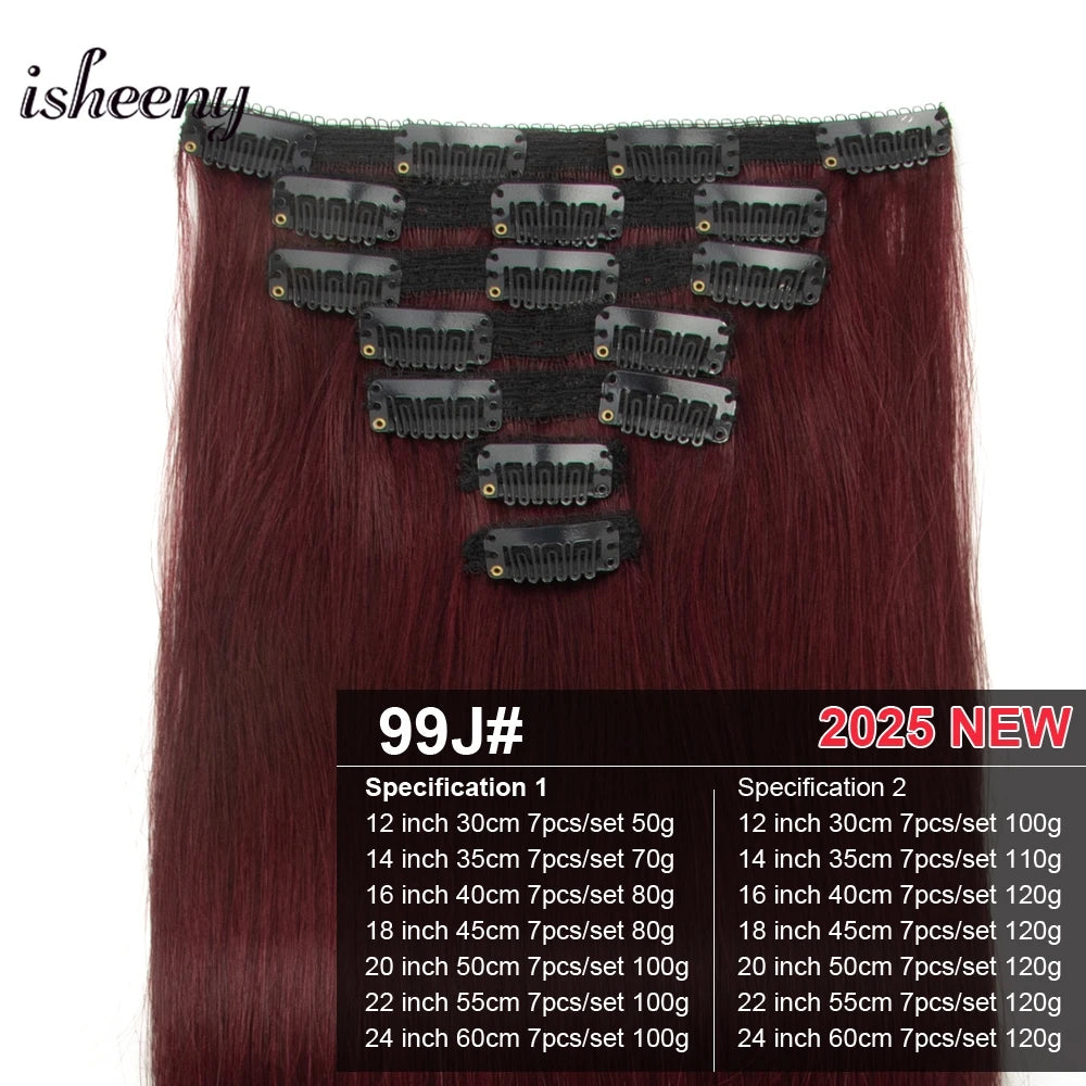 Straight Human Hair Clip Ins - Various Options Available