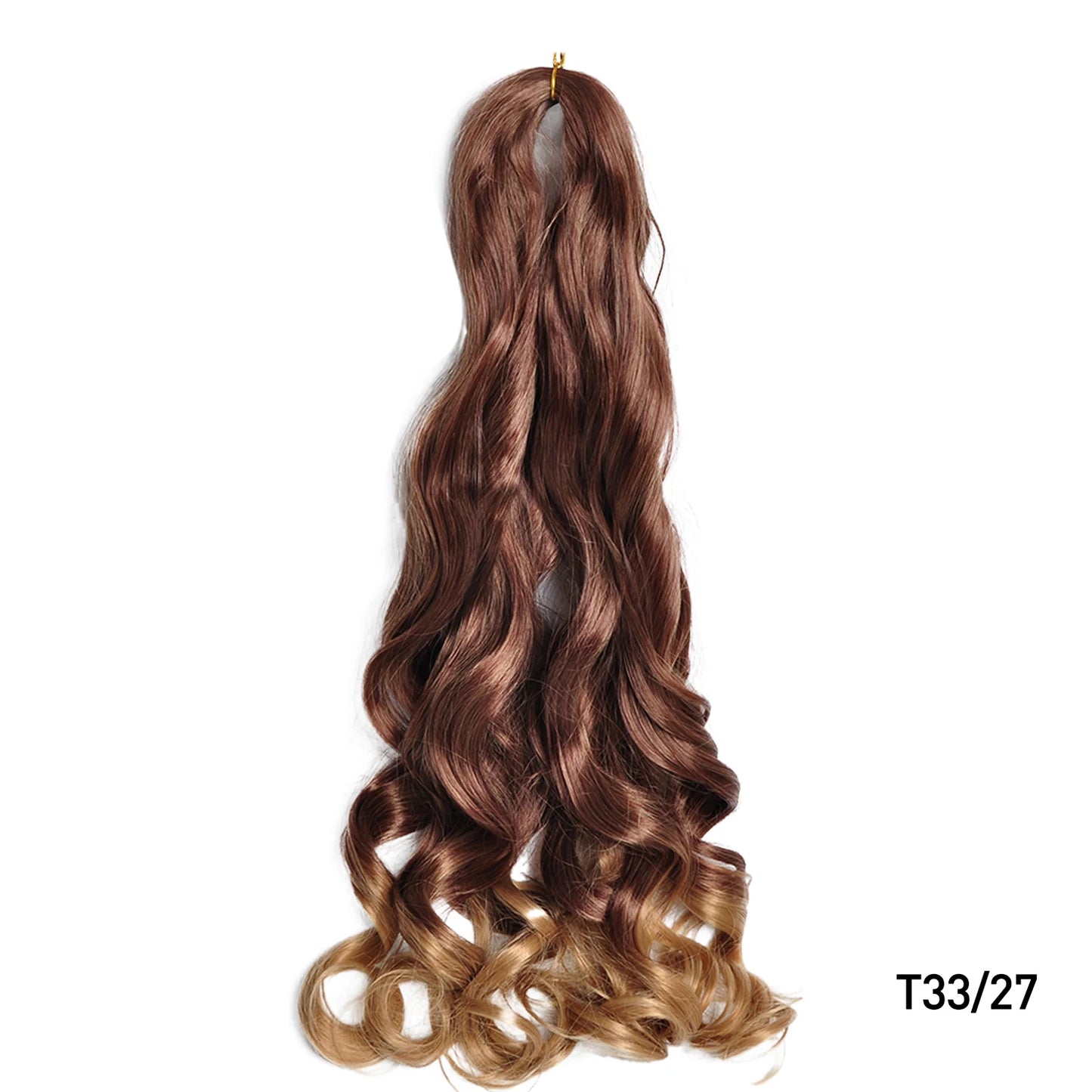 French Spiral Curls Pre Stretched Loose Synthetic Braiding Hair