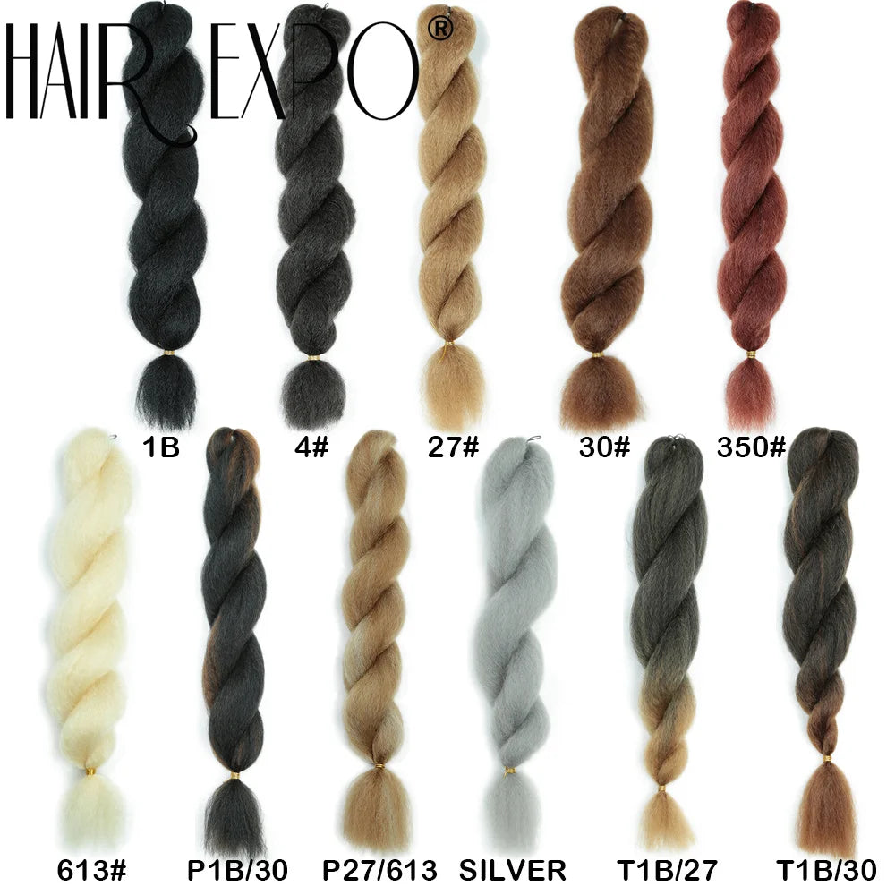 26Inch Yaki Straight Braiding Synthetic Hair - Various Colors Available