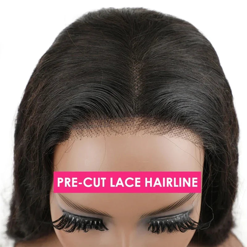 Brazilian Bone Straight Bob - Pre Plucked HD Transparent Lace Human Hair Glueless Wig