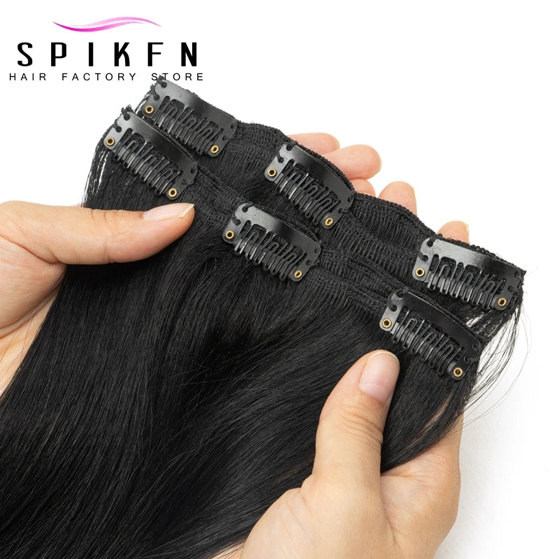 Straight 100% Human Hair Clip Ins - Various Options Available
