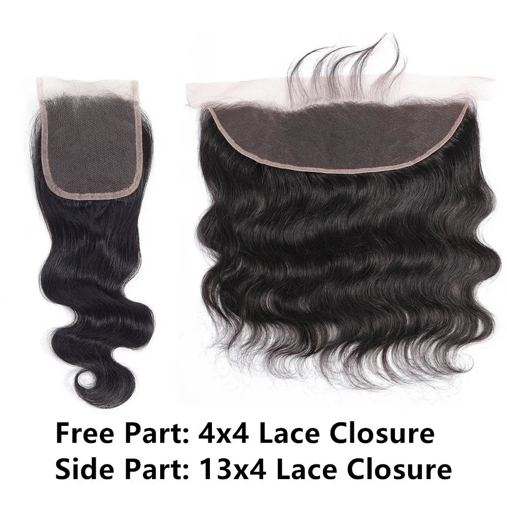 Remy Brazilian Body Wave Human Hair Lace Frontal With Baby Hair - Various Options Available