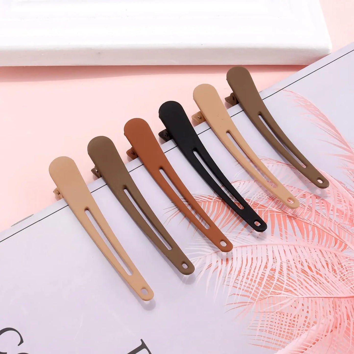 12 PCS Hair Clips; 3.1 Inch Matte Colors