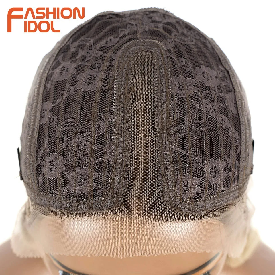 14 Inch Lace Front Wig Synthetic Hair - Various Colors Available
