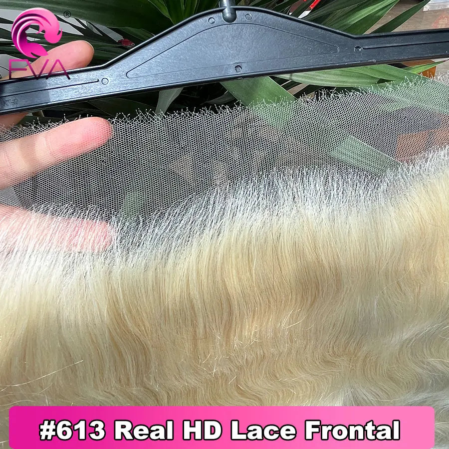 Pre Plucked Small Knots #613 Blonde HD Lace Frontal  & Closure - Human Hair