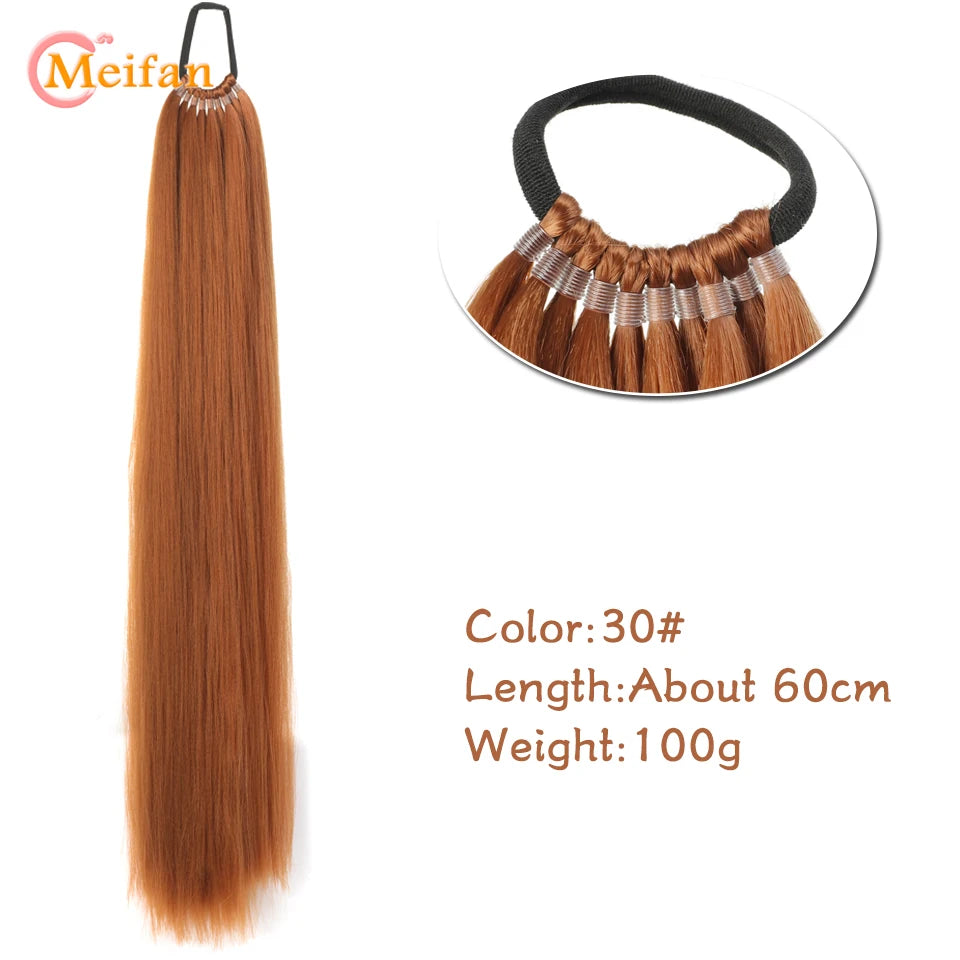 24 Inch Synthetic Hair Ponytail Extensions - Various Colors Available