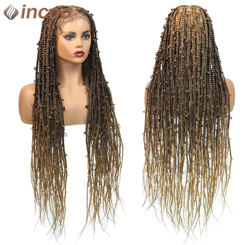36 Inch Synthetic Braided Butterfly Lace Front Synthetic Wigs - Various Colors Available