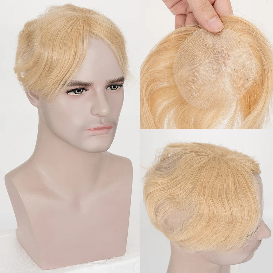Side or Back Hair Patches Hairpiece for Men, Thin Skin, Toupee Patch, 8cm x 8cm - Various Options Available