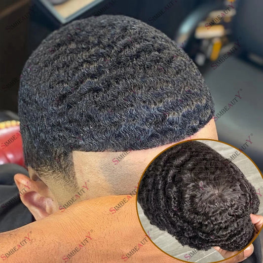 Wave Style Breathable Mono Lace Top Human Hair - Solution Prosthesis Hairpiece Unit