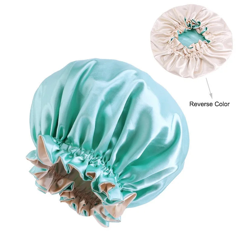 Silk Night Double Layered Bonnet