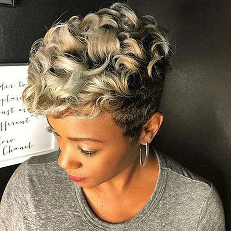 Synthetic Short Cut Curly Wig - Various Colors Available