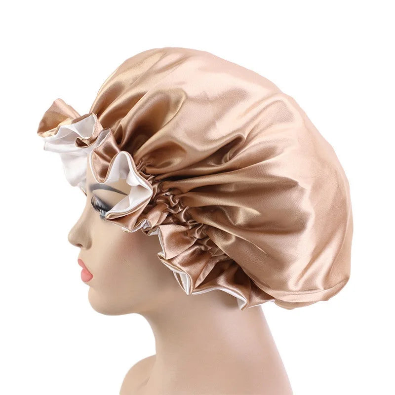 Silk Night Double Layered Bonnet
