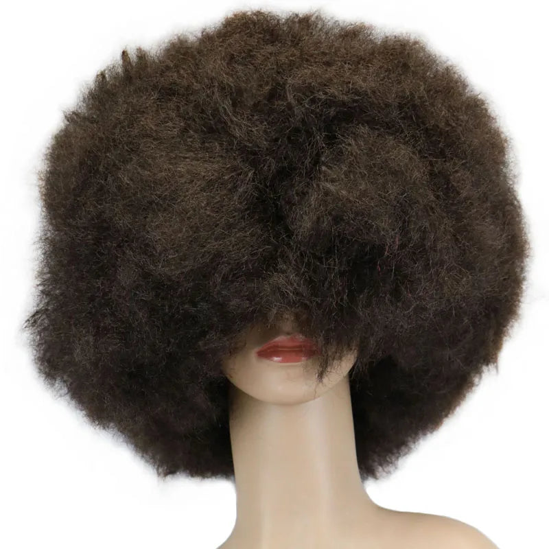Synthetic 200g Super Big Short Curly Party Afro Wigs - Various Colors Available