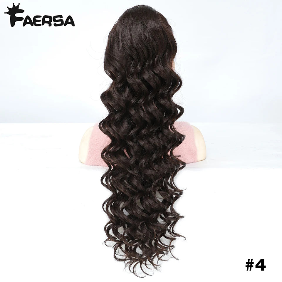 24inch Synthetic Drawstring Curly Ponytail With secure Clip