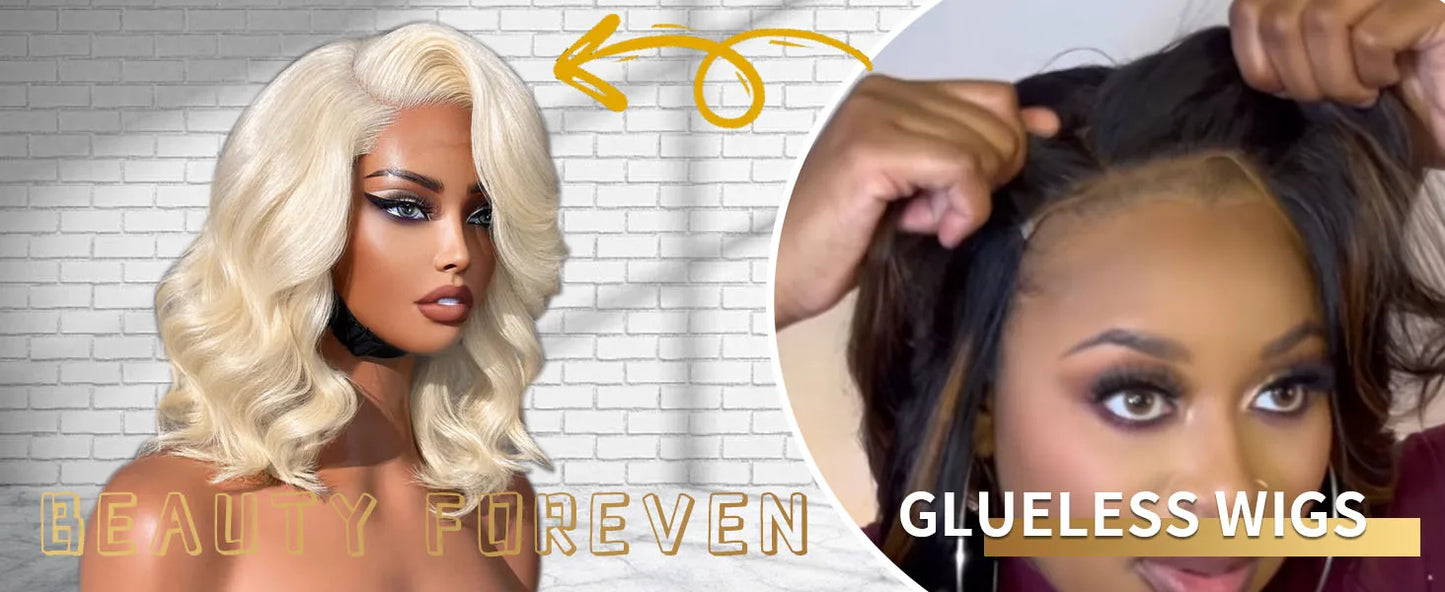 613 Blonde Loose Wave Short Bob - HD Lace Front Glueless Wig