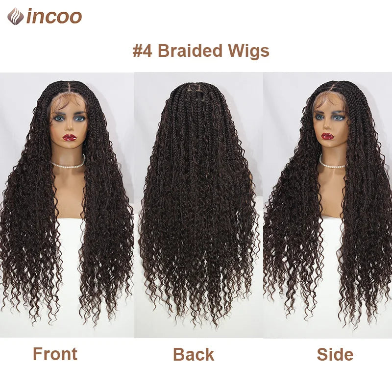 Boho Box Braided Full Lace Front Synthetic Wigs - Various Colors Available