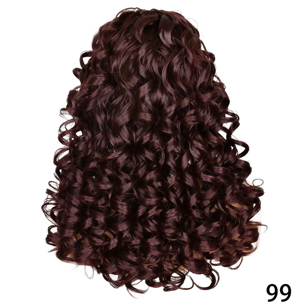 Synthetic Curly Wigs With Bangs - Various Colors Available