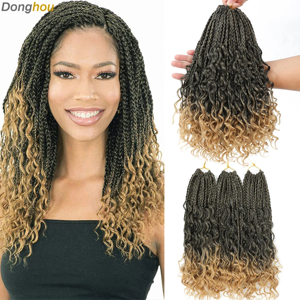 Boho Box Braids Synthetic Crochet Hair