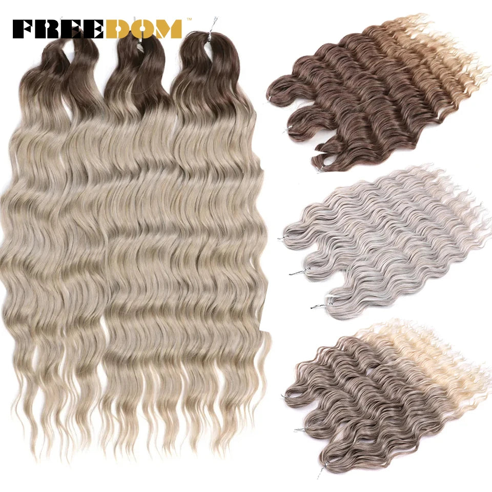 Deep Water Wave Synthetic 24inch Long Crochet Hair