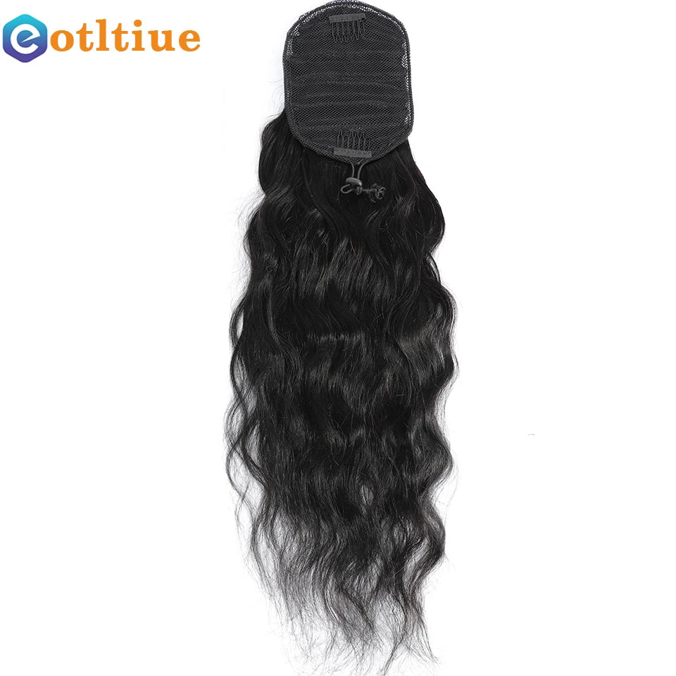 Body Wave Brazilian Remy Drawstring Clip In Human Hair Ponytail, 8-26 Inches Available