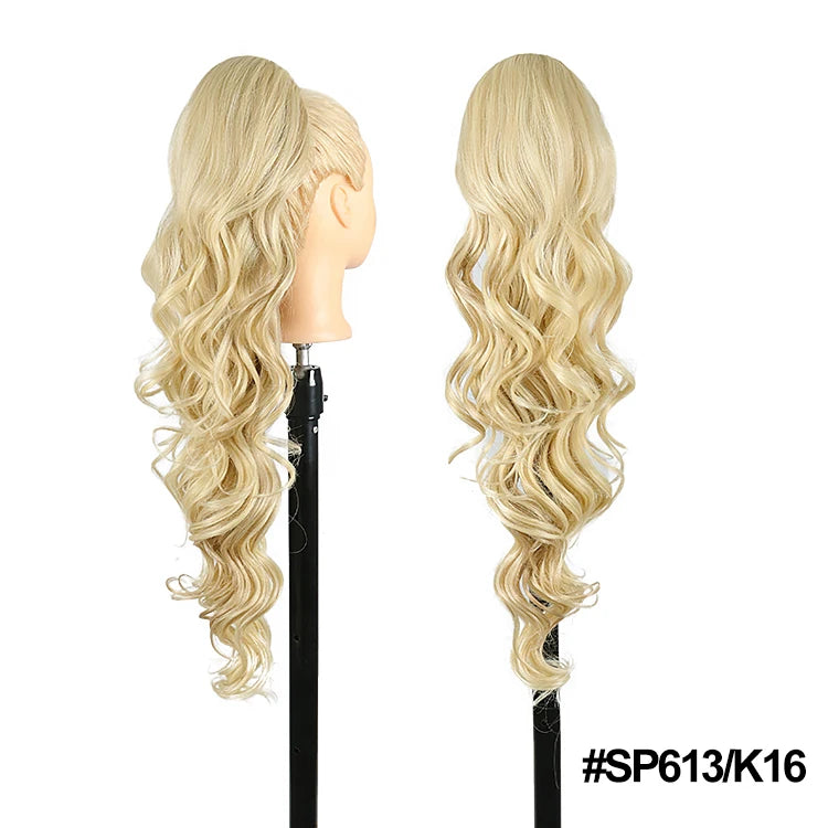 Long Synthetic Clip In Drawstring Ponytails - Various Options Available