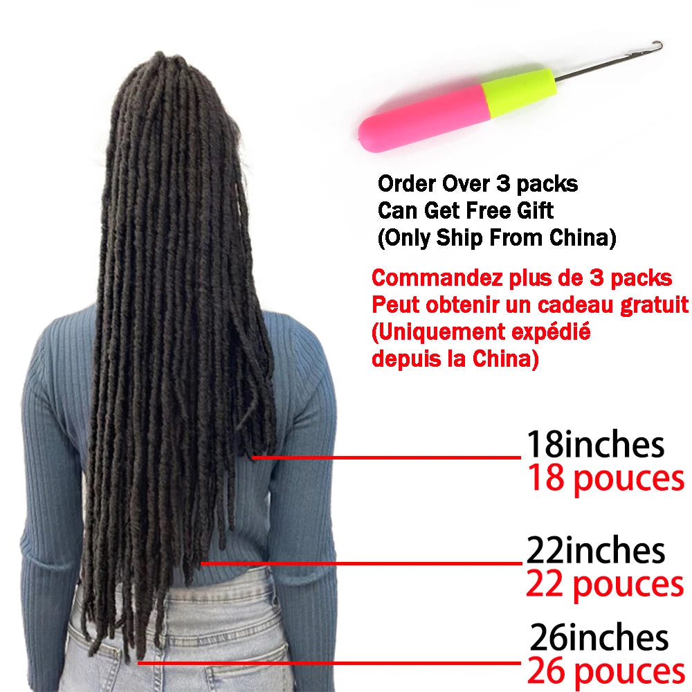 Synthetic Faux Locs Crochet Hair - Various Colors Available