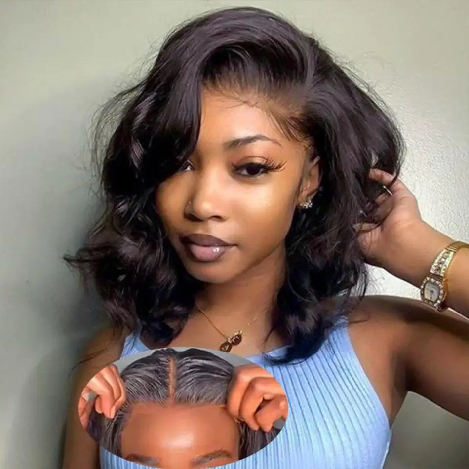 Bob Body Wave  - Preplucked Lace Front Glueless Ready To Wear Human Hair Wig