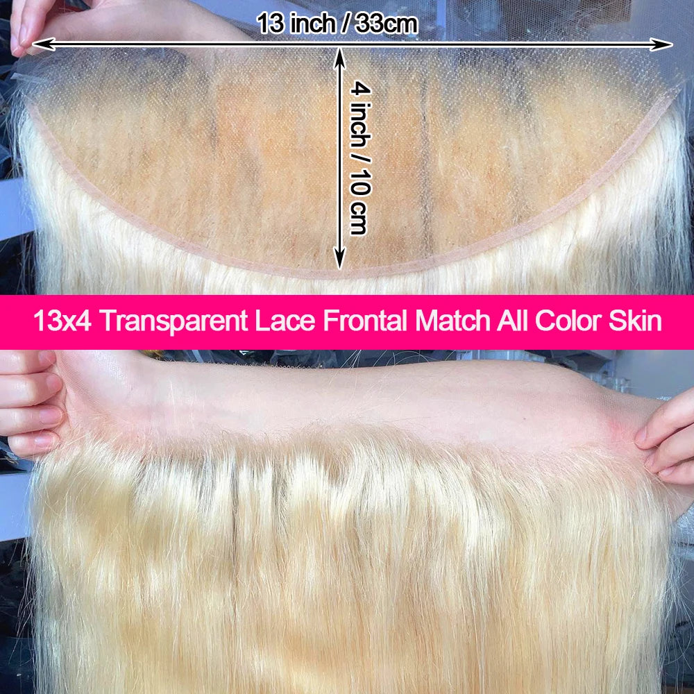 Transparent Lace Frontal Pre Plucked With Baby Hair - Blonde 613, 13x4