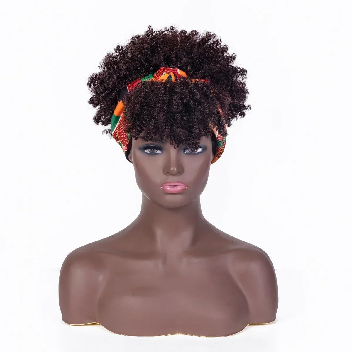 Synthetic Short Kinky Curly Headband Wigs - Various Colors Available
