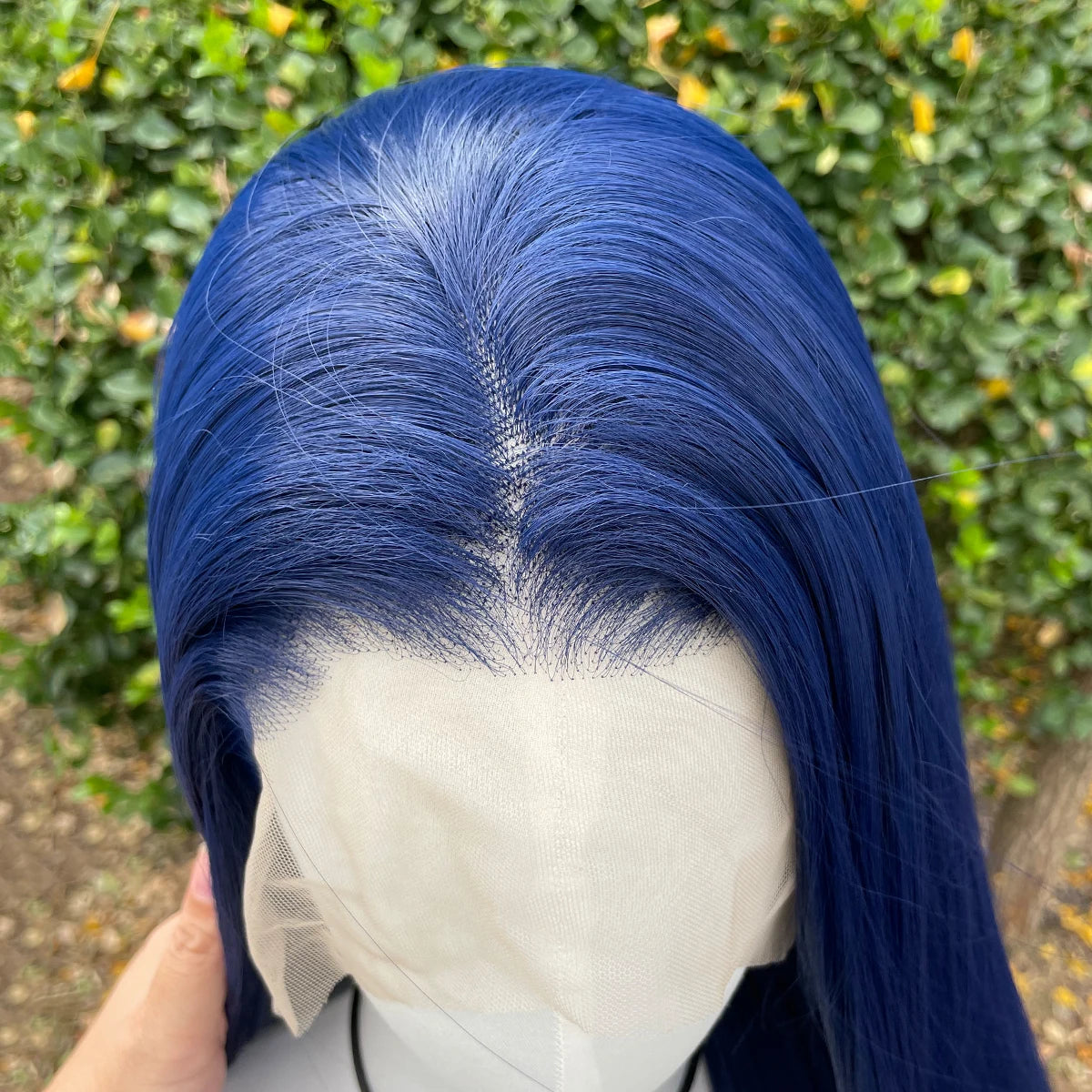 Dark Blue 13X4 Synthetic Long Sliky Straight Lace Wig