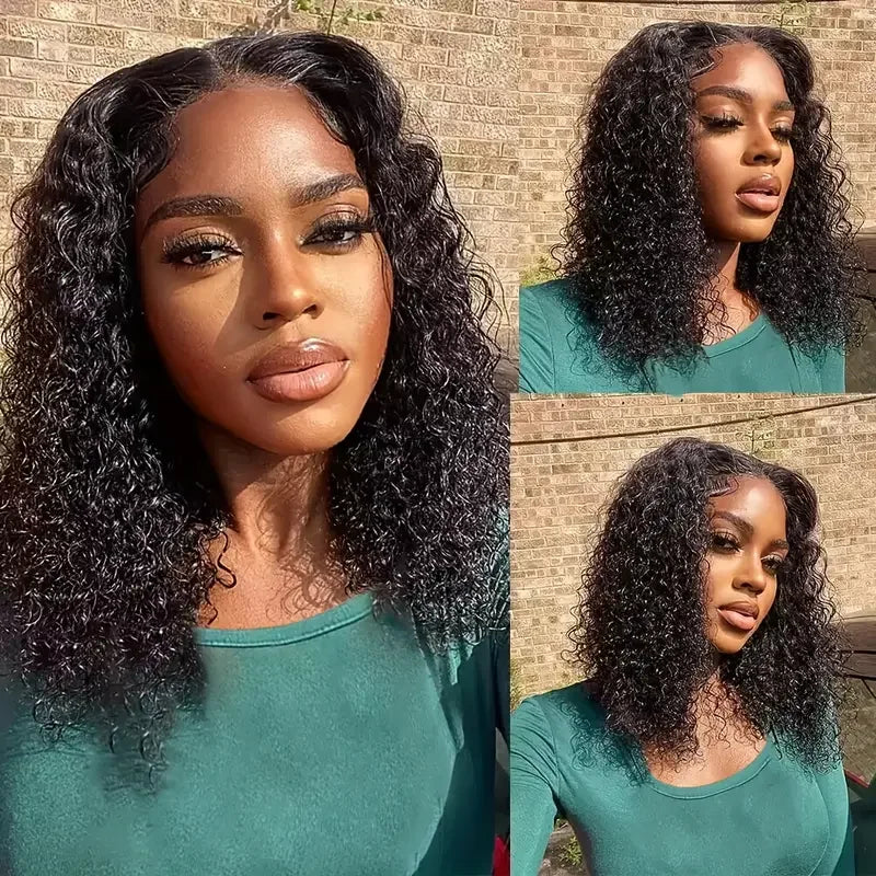 Deep Water Wave Curly Bob - Transparent Lace Frontal Glueless Wig