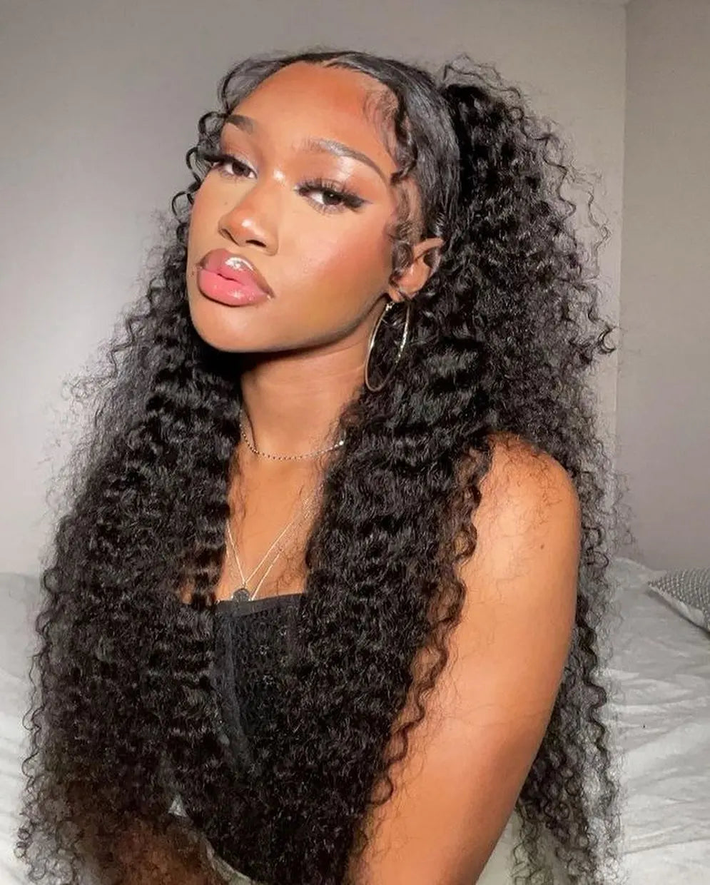 Brazilian Deep Wave Curly - Pre Plucked 360 Lace Front Human Hair Wig