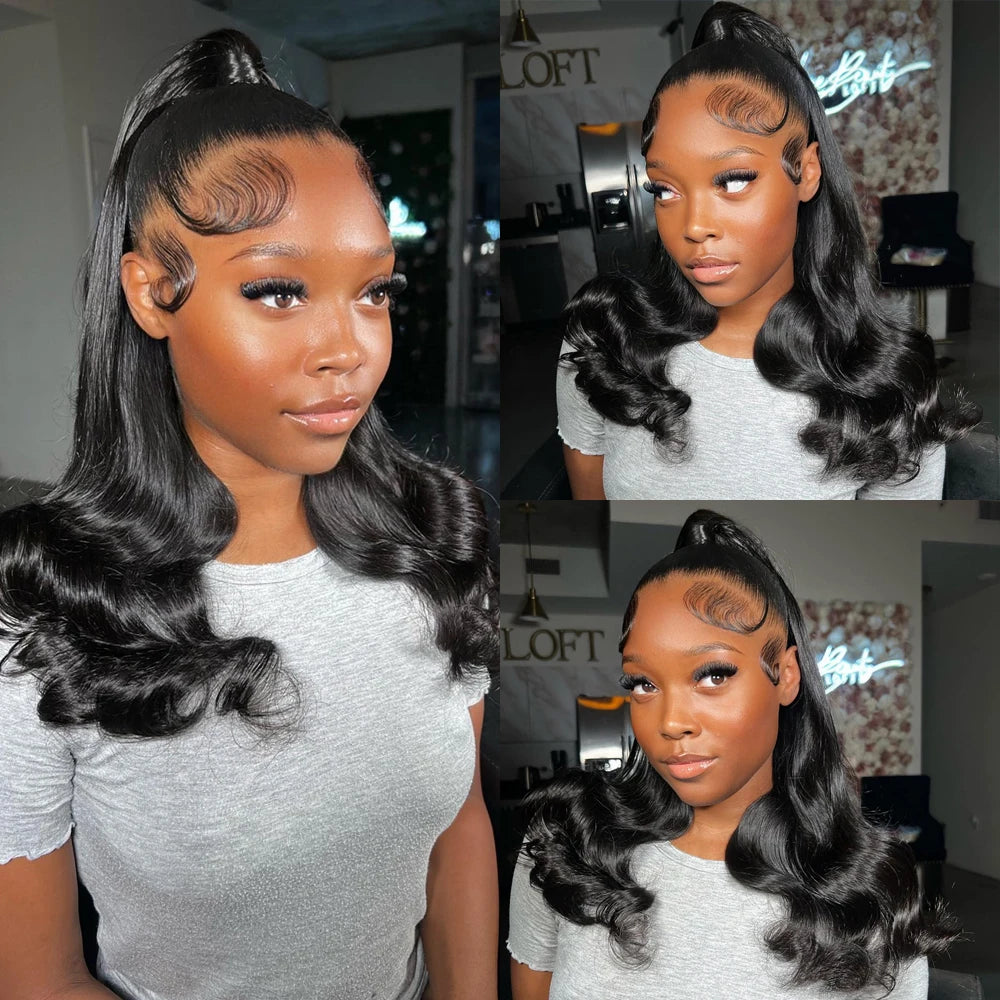 Body Wave - Transparent HD Full 360 Pre Plucked Lace Front Human Hair Wig
