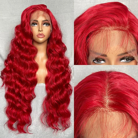 Synthetic Body Wave Lace Front Wigs With Baby Hair - Various Colors Available