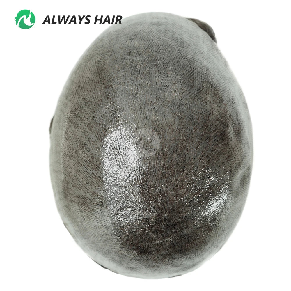 130% Density Indian Human Hair 0.10-0.12 Thickness Skin Men's Capillary Prothesis - Various Options Available