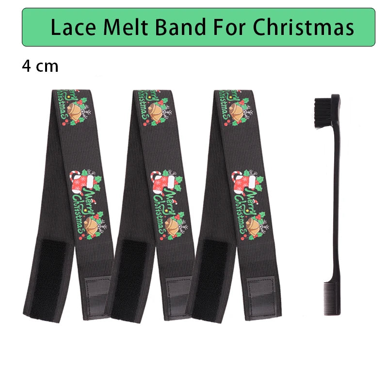 3PC Elastic Melting Lace Headband With Edge Brush/Comb