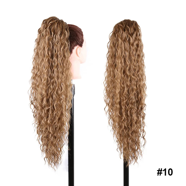Long Synthetic Clip In Drawstring Ponytails - Various Options Available