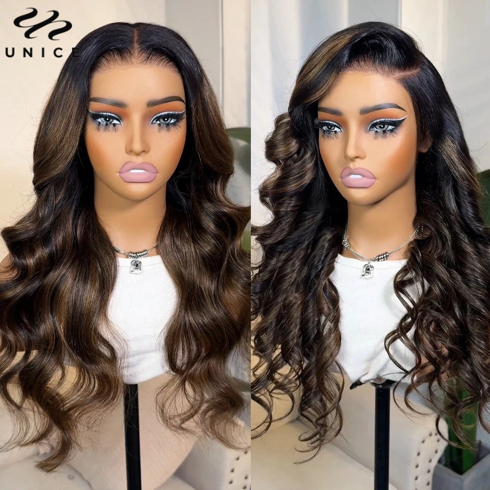 Balayage Body Wave - Bye Bye Knots Pre Cut Pre Bleached Lace Glueless Human Hair Wig