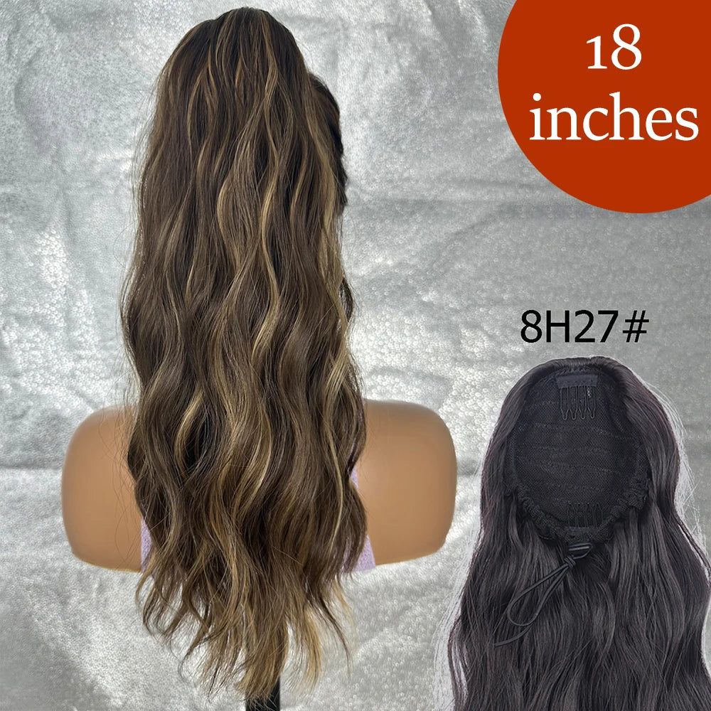 Synthetic Long Straight Claw Clip On 24Inch Ponytail