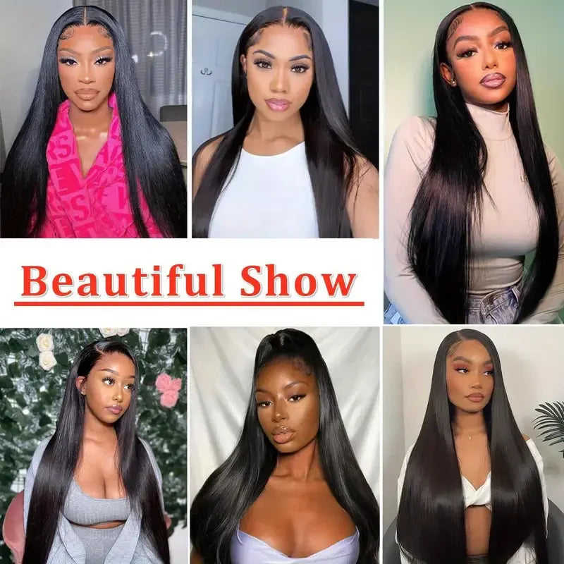 Straight - Transparent 360 Lace Glueless Human Hair Wig