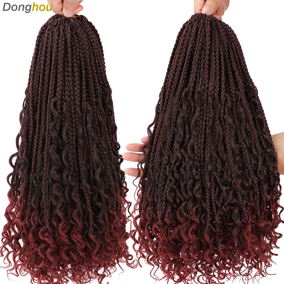 Boho Box Braids Synthetic Crochet Hair