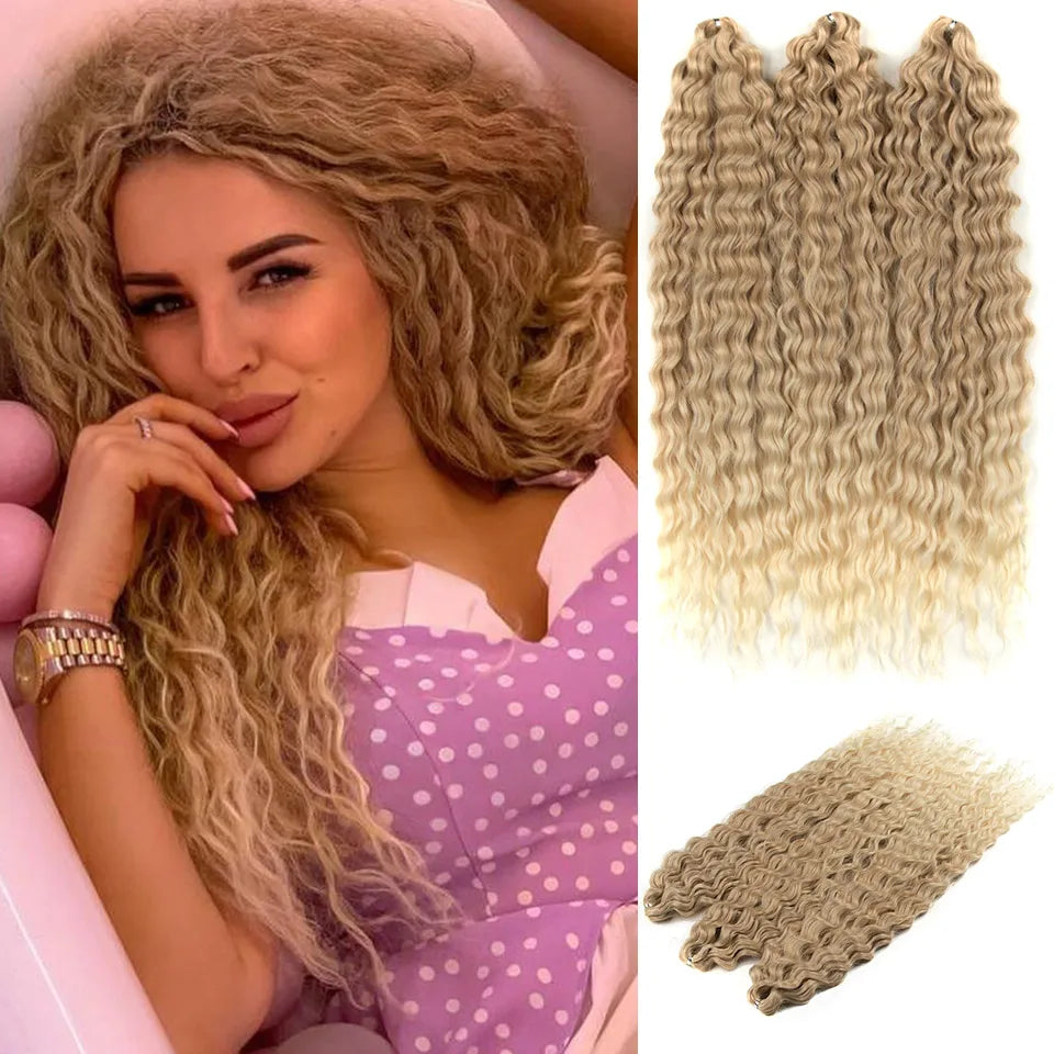 Water Wave Synthetic Crochet Hair - Various Colors Available