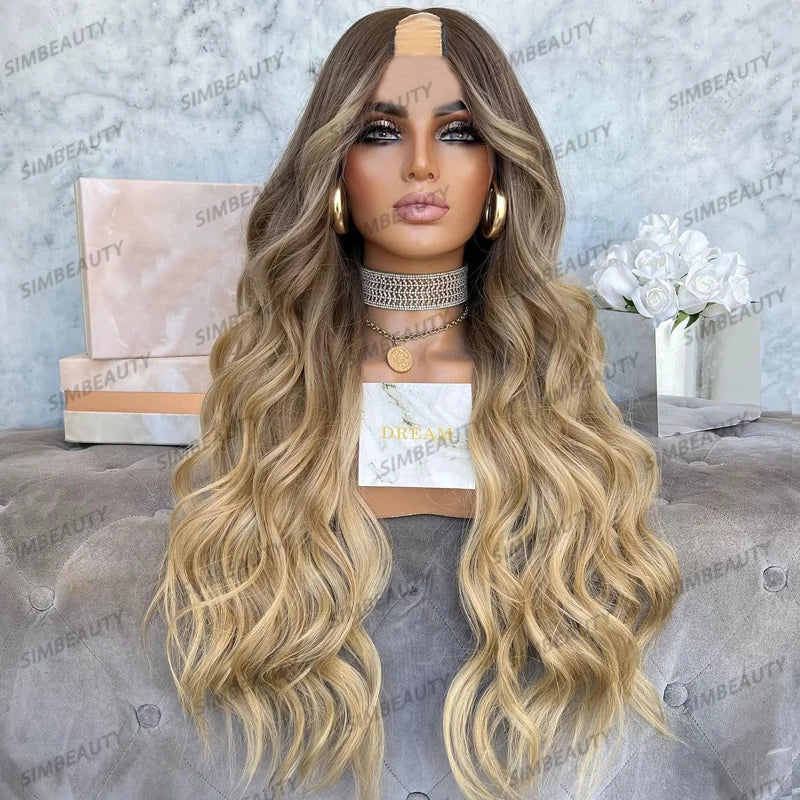 Body Wave U Part Human Hair Wigs - Various Colors Available